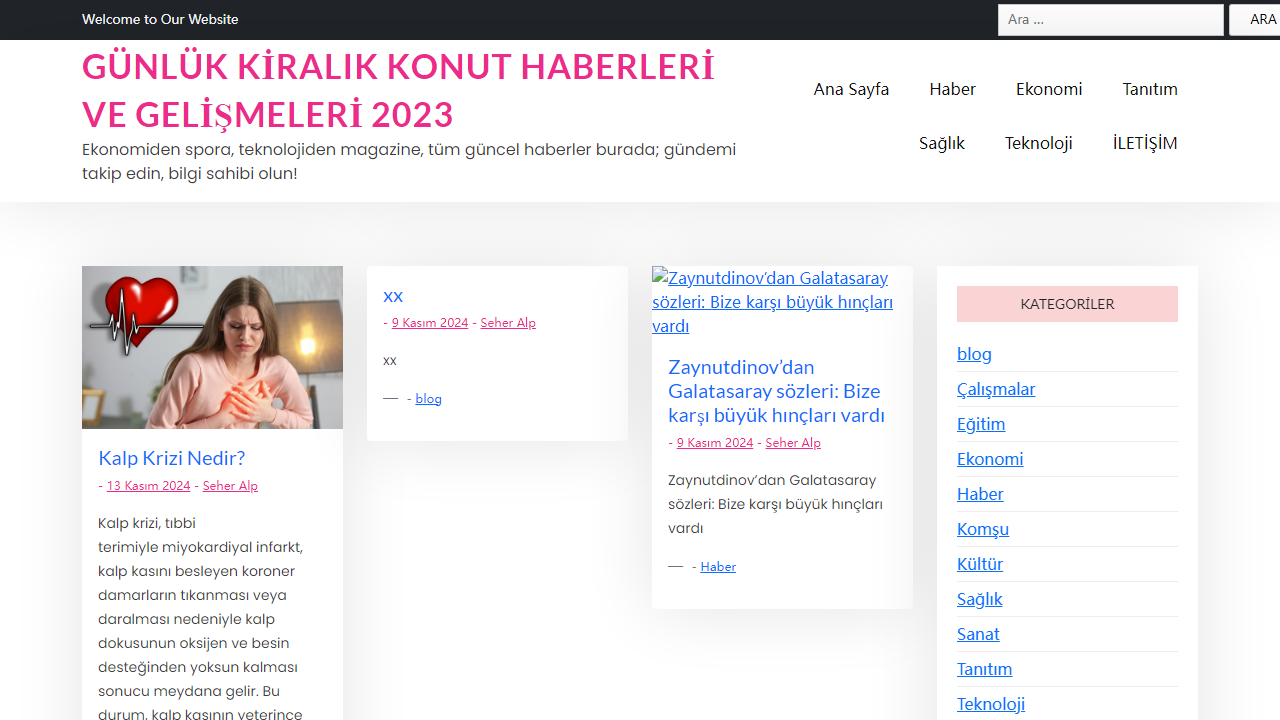 Günlük Kiralık Konut Haberleri ve Gelişmeleri 2023 - Ekonomiden spora, teknolojiden magazine, tüm güncel haberler burada; gündemi takip edin, bilgi sahibi olun!