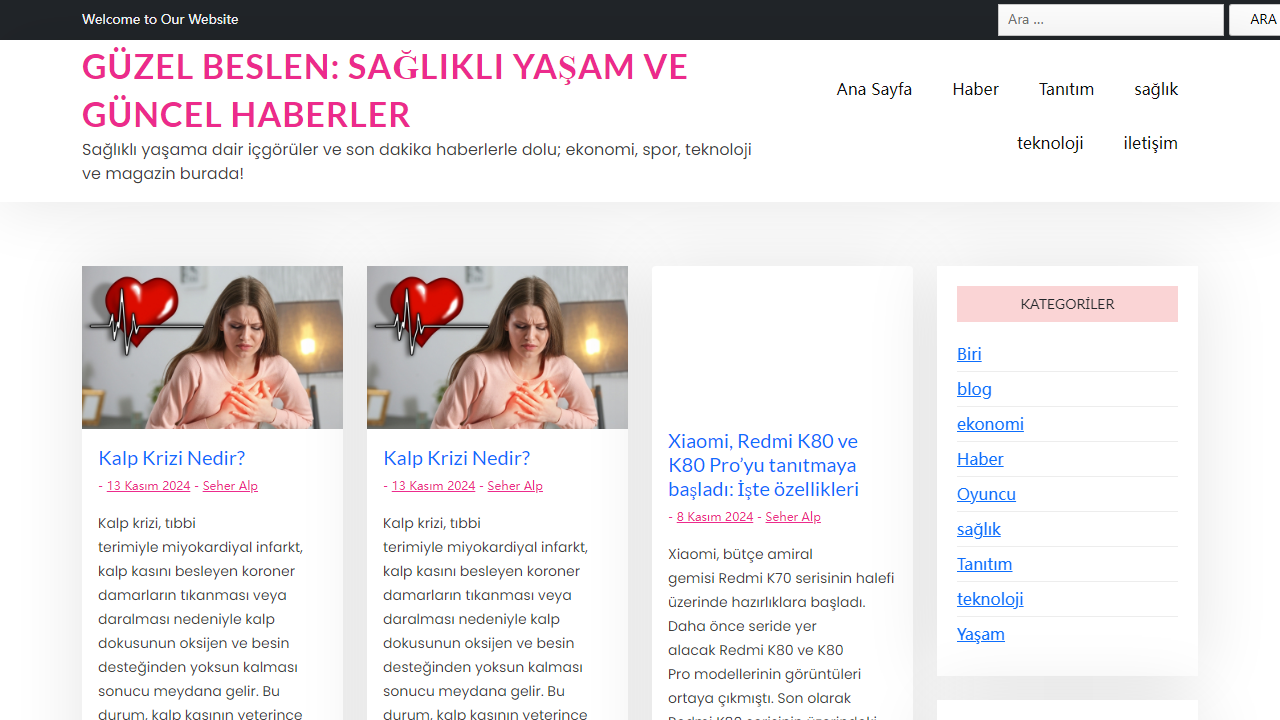 Güzel Beslen: Sağlıklı Yaşam ve Güncel Haberler - Sağlıklı yaşama dair içgörüler ve son dakika haberlerle dolu; ekonomi, spor, teknoloji ve magazin burada!