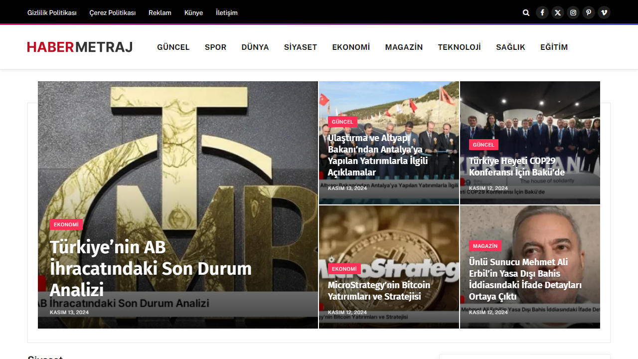 Habermetraj - Güncel Yaşam Tarzı Haberlerinin Tek Adresi