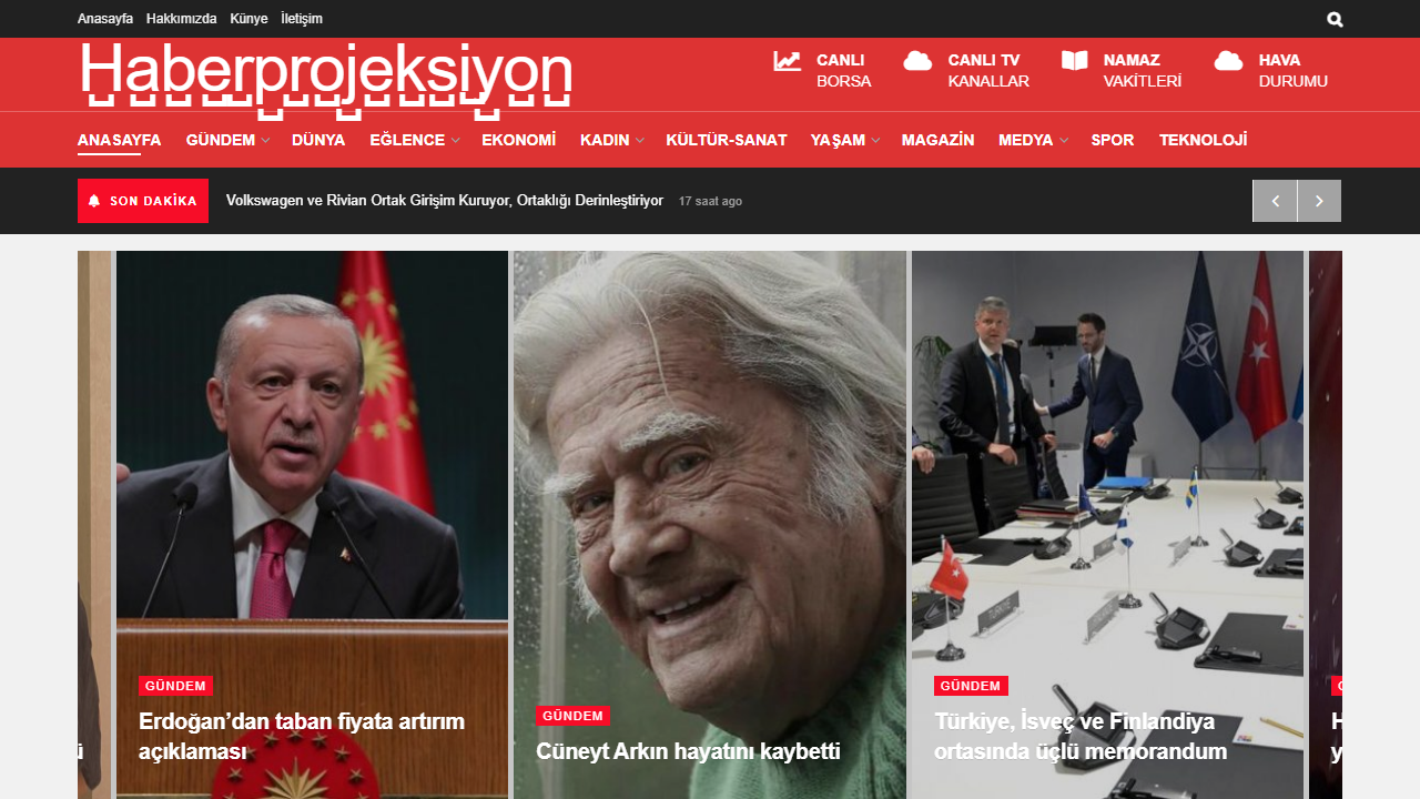 Haber Projeksiyon - En Güncel En Yeni Haberler Bu Portalda!