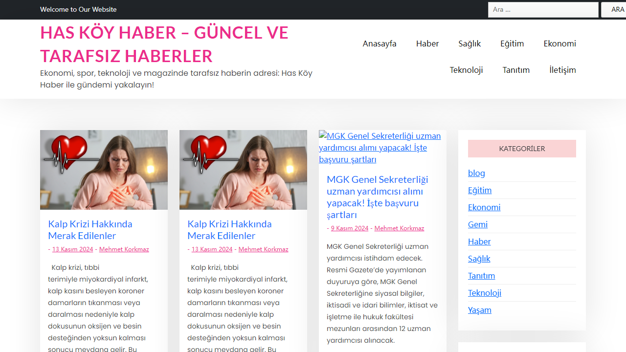 Has Köy Haber - Güncel ve Tarafsız Haberler - Ekonomi, spor, teknoloji ve magazinde tarafsız haberin adresi: Has Köy Haber ile gündemi yakalayın!