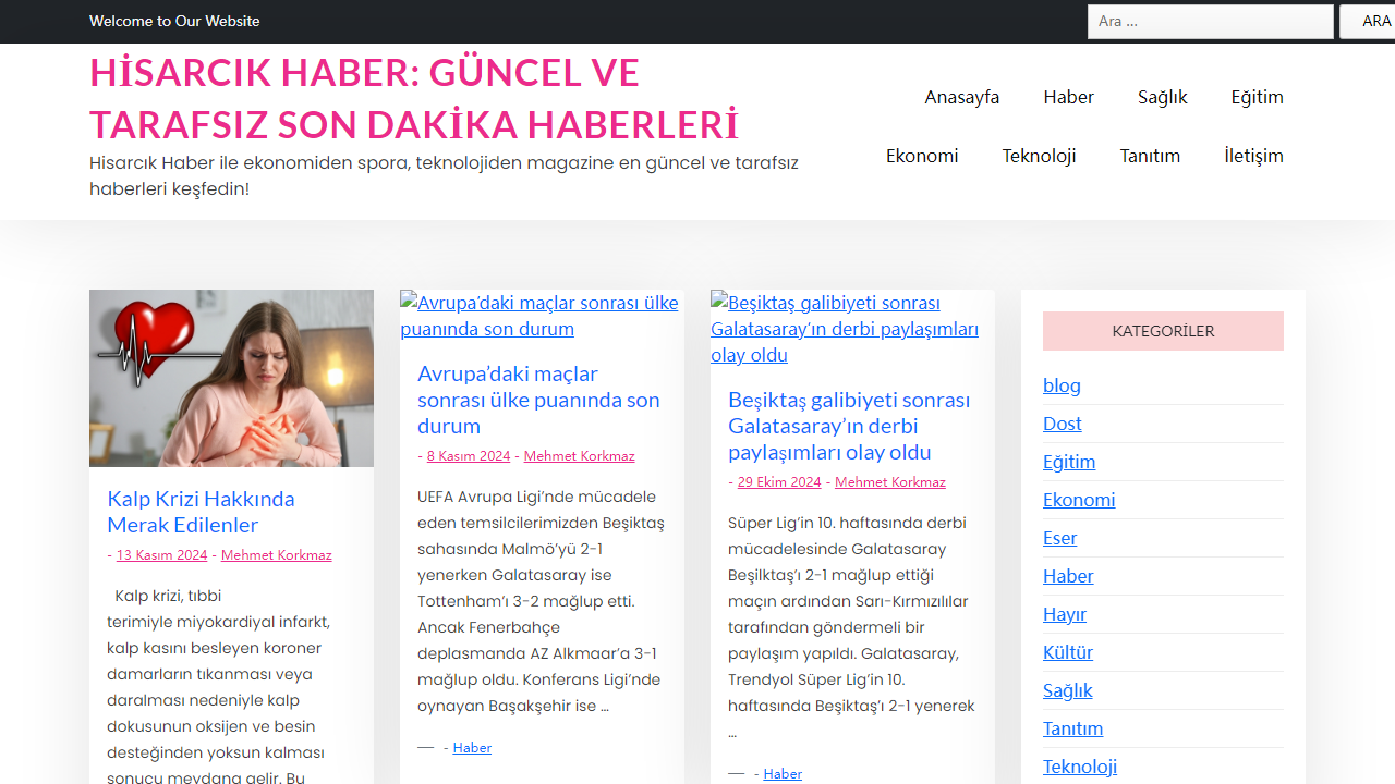 Hisarcık Haber: Güncel ve Tarafsız Son Dakika Haberleri - Hisarcık Haber ile ekonomiden spora, teknolojiden magazine en güncel ve tarafsız haberleri keşfedin!