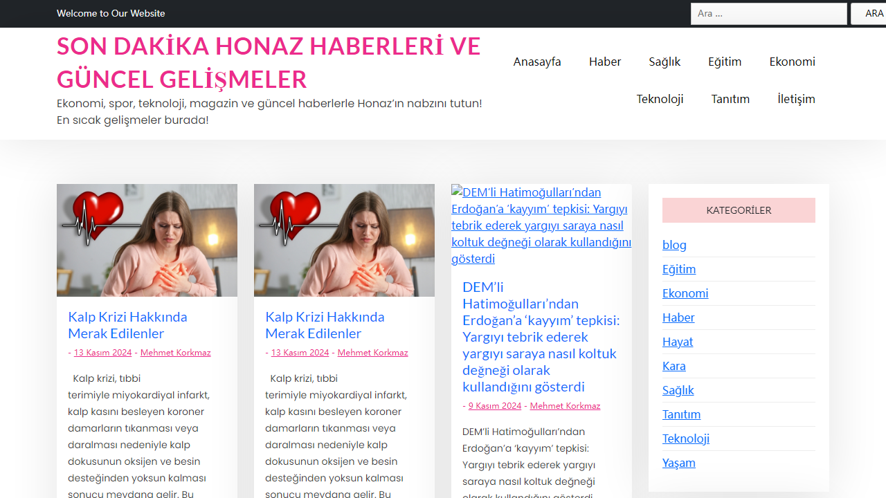 Son Dakika Honaz Haberleri ve Güncel Gelişmeler - Ekonomi, spor, teknoloji, magazin ve güncel haberlerle Honaz'ın nabzını tutun! En sıcak gelişmeler burada!