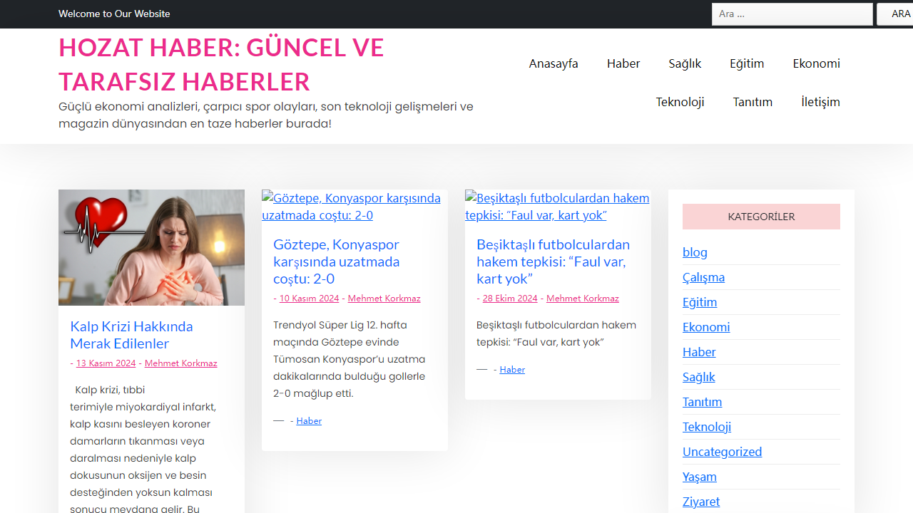 Hozat Haber: Güncel ve Tarafsız Haberler - Güçlü ekonomi analizleri, çarpıcı spor olayları, son teknoloji gelişmeleri ve magazin dünyasından en taze haberler burada!