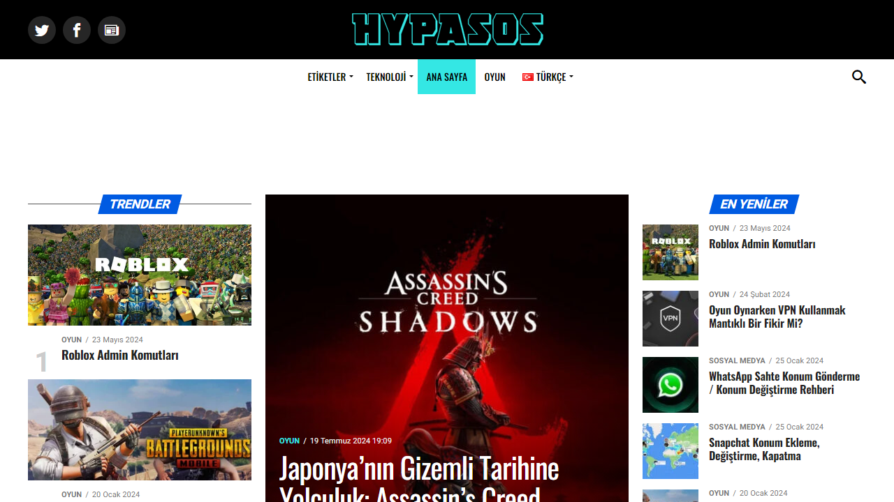 Hypasos | Lider Oyun ve Teknoloji Rehberleri Sitesi