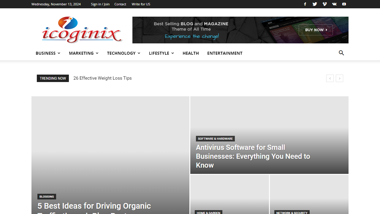 Icoginix - Popular Media Platform
