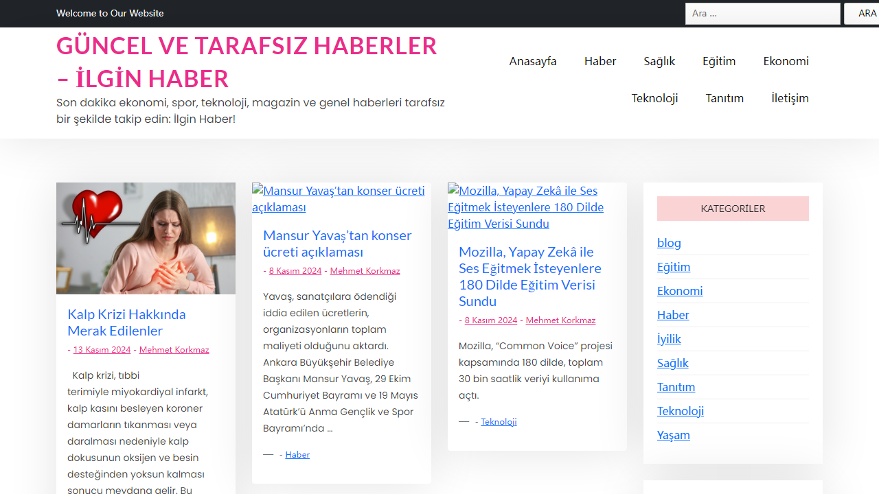 Güncel ve Tarafsız Haberler - İlgin Haber - Son dakika ekonomi, spor, teknoloji, magazin ve genel haberleri tarafsız bir şekilde takip edin: İlgin Haber!