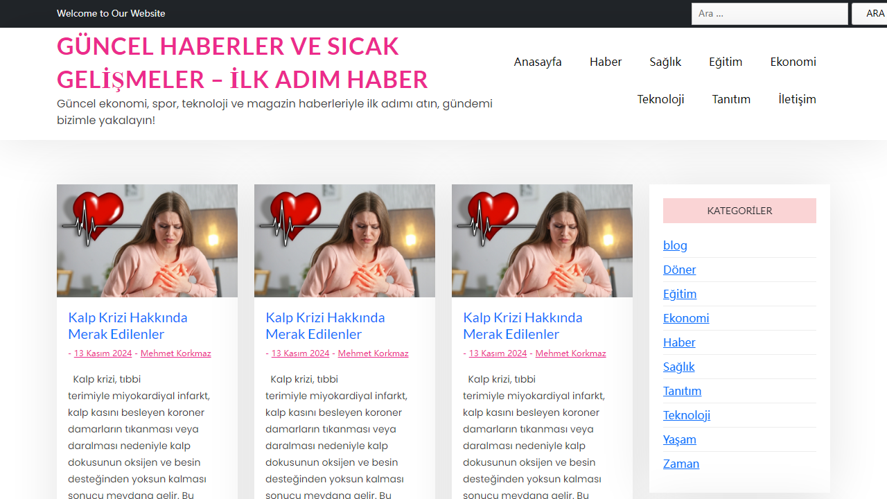 Güncel Haberler ve Sıcak Gelişmeler - İlk Adım Haber - Güncel ekonomi, spor, teknoloji ve magazin haberleriyle ilk adımı atın, gündemi bizimle yakalayın!