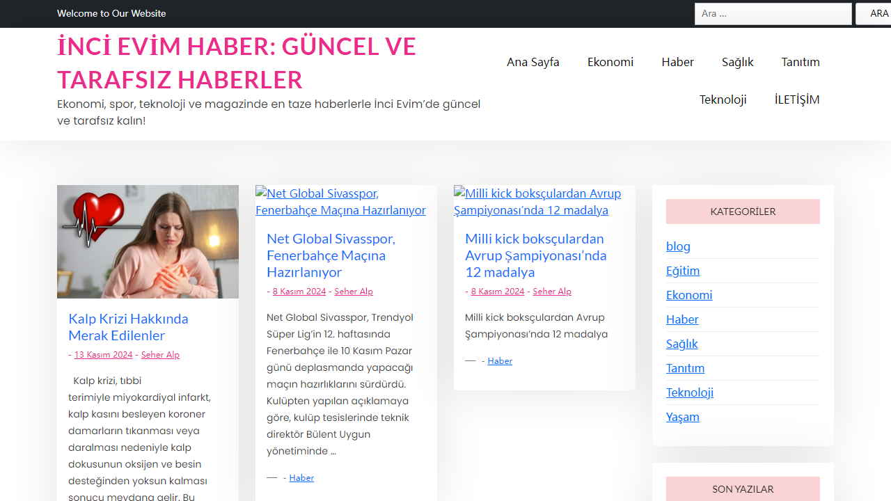 İnci Evim Haber: Güncel ve Tarafsız Haberler - Ekonomi, spor, teknoloji ve magazinde en taze haberlerle İnci Evim'de güncel ve tarafsız kalın!