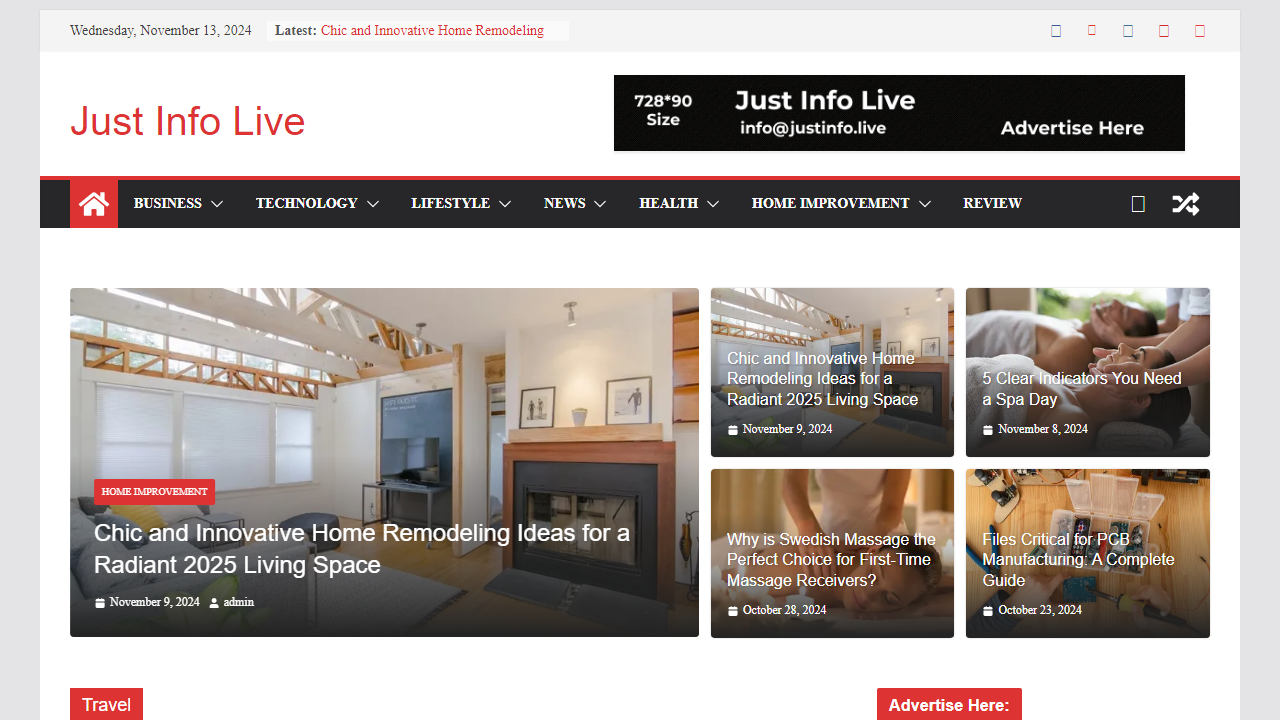 Home Improvement, Health, Travel, Business, Technology, Education Guest Posting - Just Info Live