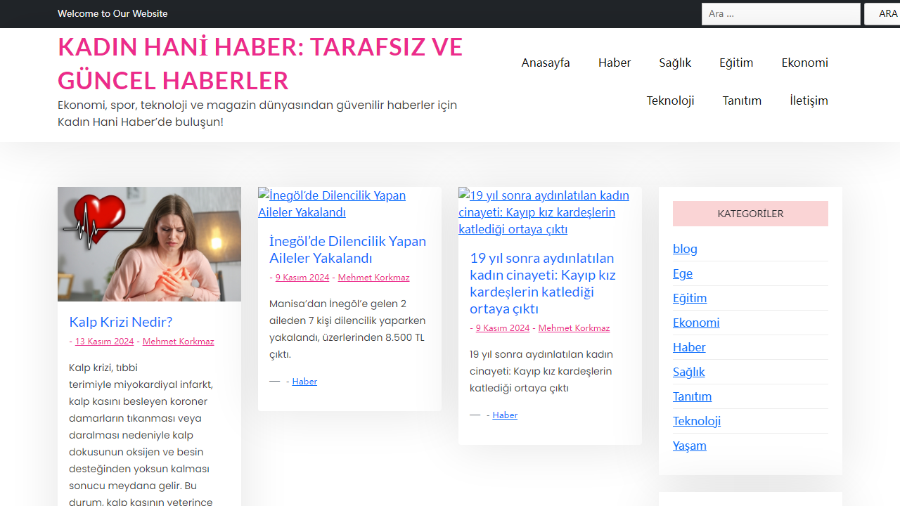 Kadın Hani Haber: Tarafsız ve Güncel Haberler - Ekonomi, spor, teknoloji ve magazin dünyasından güvenilir haberler için Kadın Hani Haber’de buluşun!