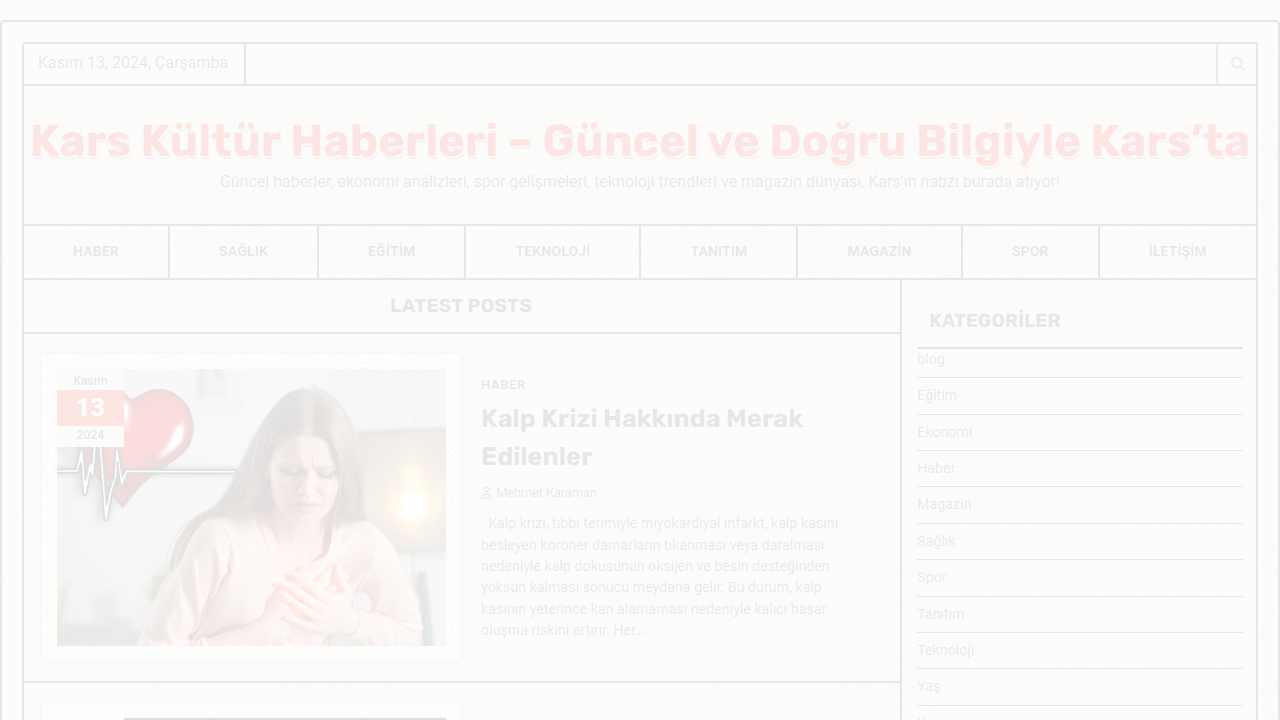 Kars Kültür Haberleri - Güncel ve Doğru Bilgiyle Kars'ta - Güncel haberler, ekonomi analizleri, spor gelişmeleri, teknoloji trendleri ve magazin dünyası, Kars'ın nabzı burada atıyor!