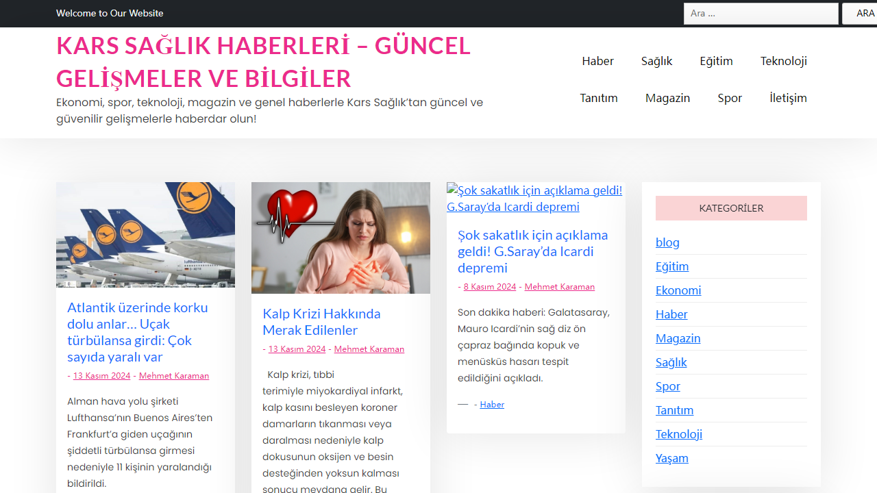 Kars Sağlık Haberleri - Güncel Gelişmeler ve Bilgiler - Ekonomi, spor, teknoloji, magazin ve genel haberlerle Kars Sağlık'tan güncel ve güvenilir gelişmelerle haberdar olun!