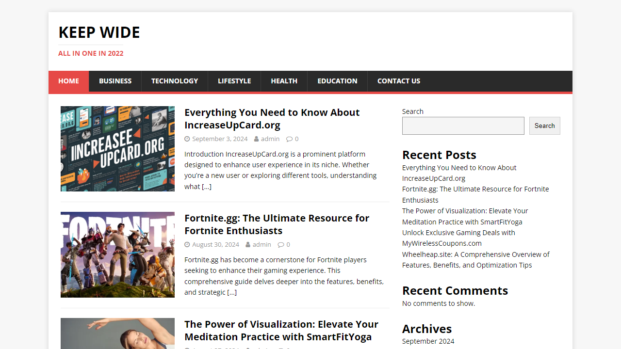 Keep Wide - All in one in 2022