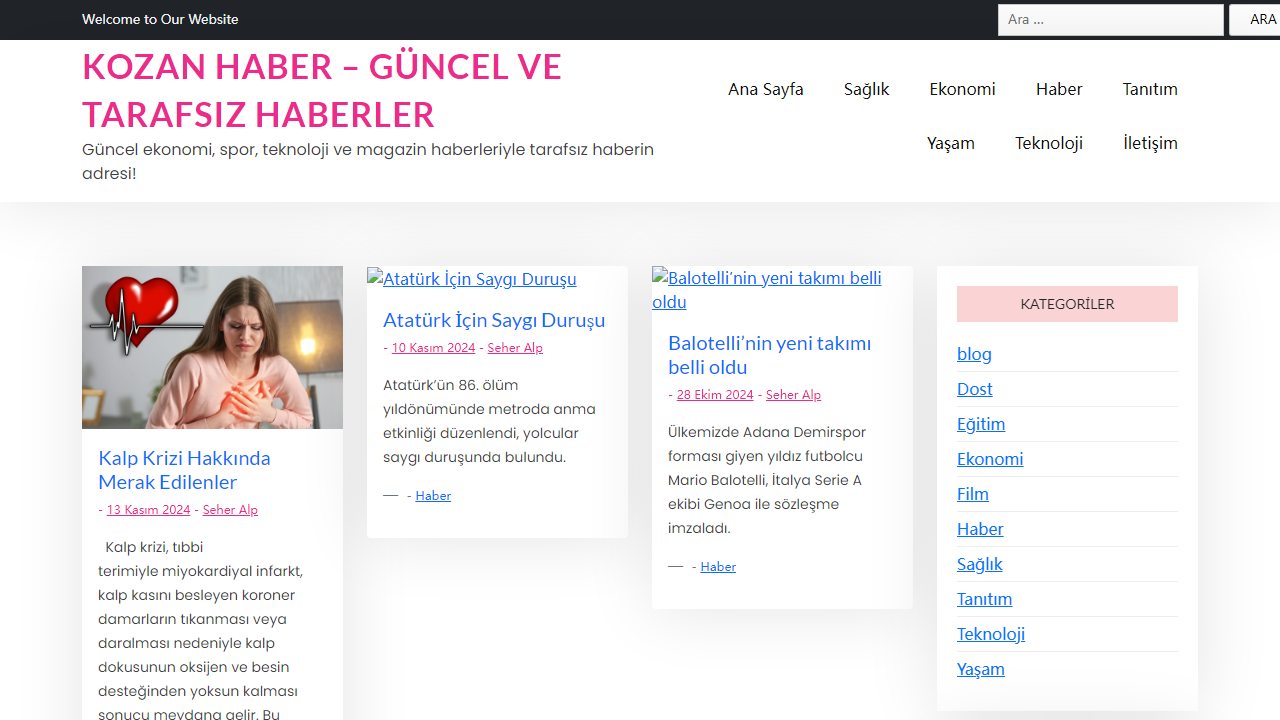 Kozan Haber - Güncel ve Tarafsız Haberler - Güncel ekonomi, spor, teknoloji ve magazin haberleriyle tarafsız haberin adresi!