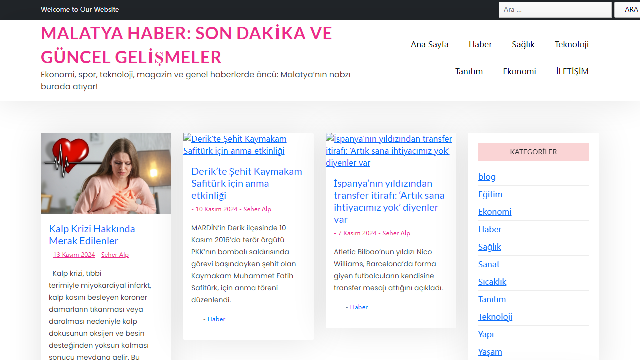 Malatya Haber: Son Dakika ve Güncel Gelişmeler - Ekonomi, spor, teknoloji, magazin ve genel haberlerde öncü: Malatya'nın nabzı burada atıyor!