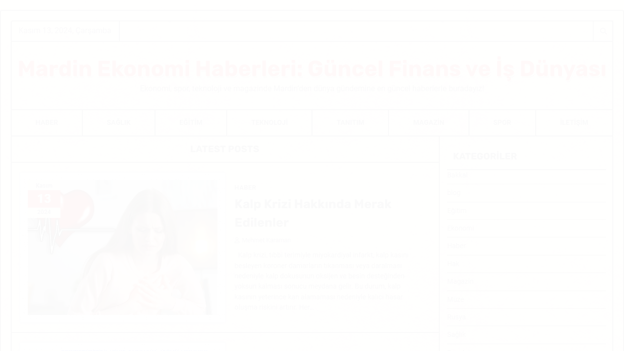 Mardin Ekonomi Haberleri: Güncel Finans ve İş Dünyası - Ekonomi, spor, teknoloji ve magazinde Mardin'den dünya gündemine en güncel haberlerle buradayız!