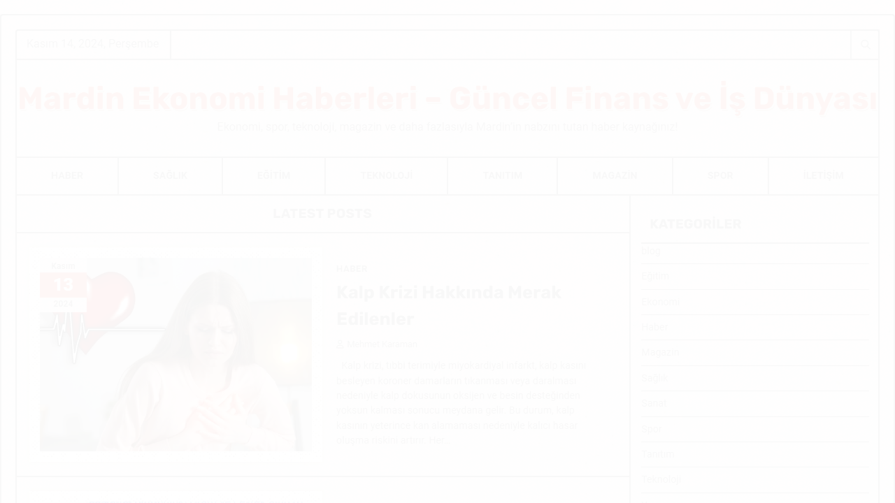 Mardin Ekonomi Haberleri - Güncel Finans ve İş Dünyası - Ekonomi, spor, teknoloji, magazin ve daha fazlasıyla Mardin'in nabzını tutan haber kaynağınız!