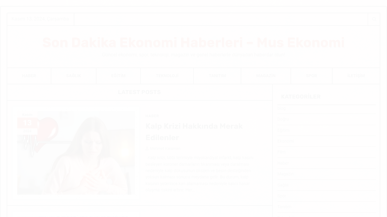 Son Dakika Ekonomi Haberleri - Mus Ekonomi - Güncel ekonomi, spor, teknoloji, magazin ve genel haberlerle dünyadan haberdar olun!
