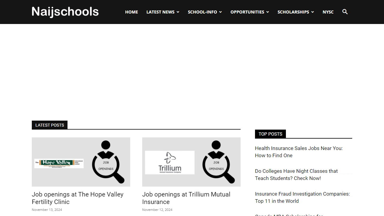 NAIJSCHOOLS » Latest School and Opportunity News + Tips