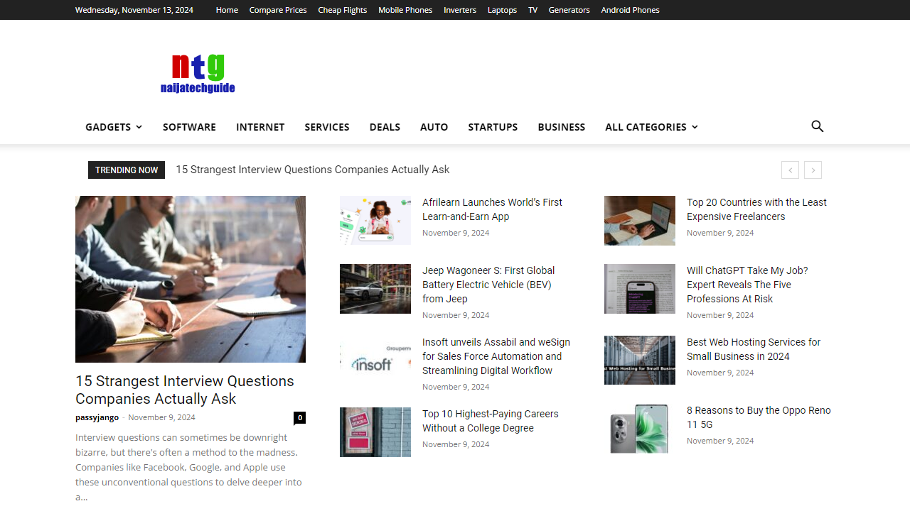 Latest Technology News on Mobile, Startups - NaijaTechGuide News