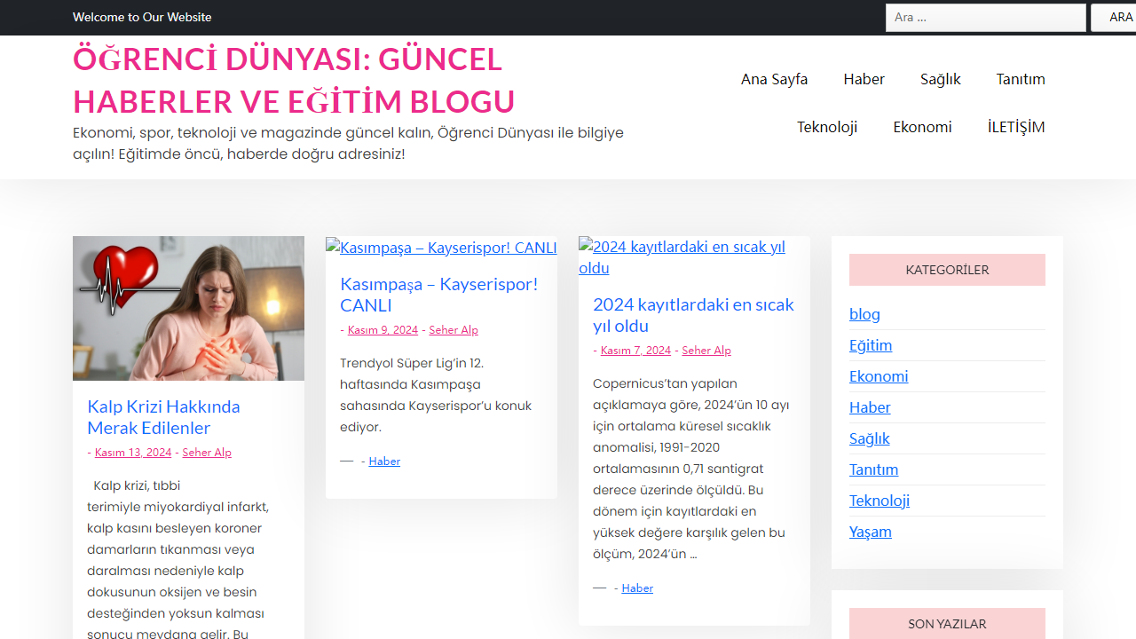 Öğrenci Dünyası: Güncel Haberler ve Eğitim Blogu - Ekonomi, spor, teknoloji ve magazinde güncel kalın, Öğrenci Dünyası ile bilgiye açılın! Eğitimde öncü, haberde doğru adresiniz!