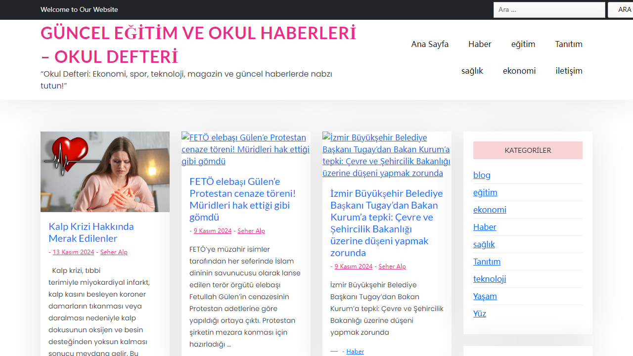 Güncel Eğitim ve Okul Haberleri - Okul Defteri - "Okul Defteri: Ekonomi, spor, teknoloji, magazin ve güncel haberlerde nabzı tutun!"