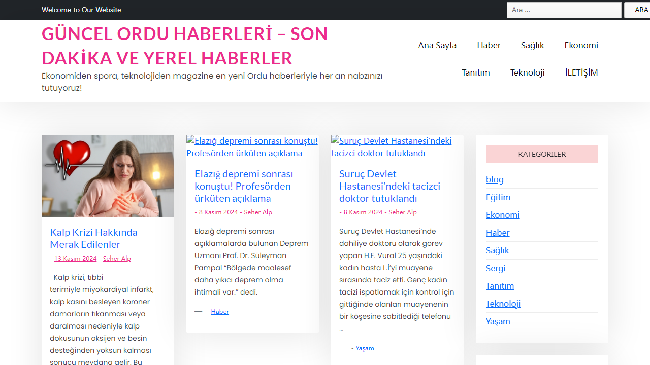Güncel Ordu Haberleri - Son Dakika ve Yerel Haberler - Ekonomiden spora, teknolojiden magazine en yeni Ordu haberleriyle her an nabzınızı tutuyoruz!