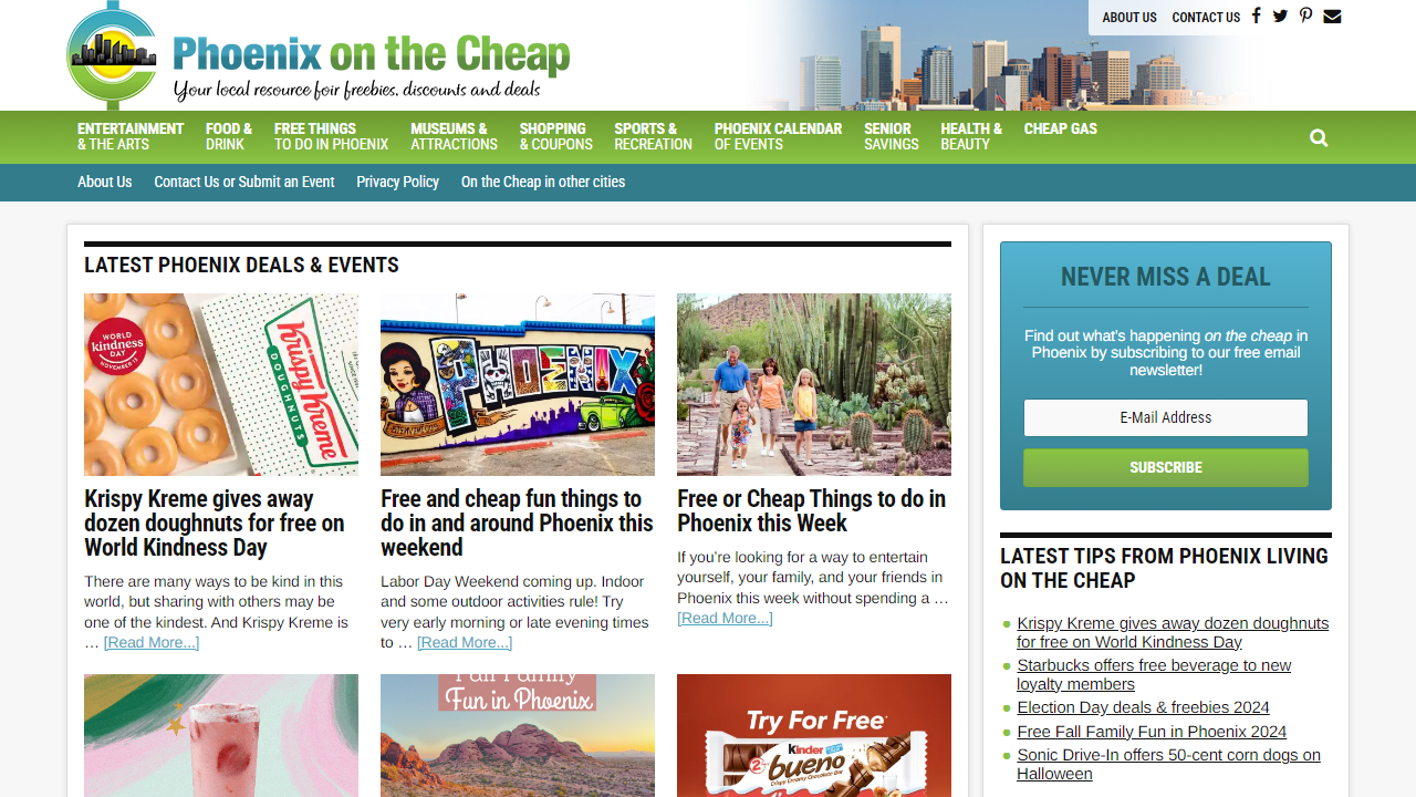 phoenixonthecheap.com