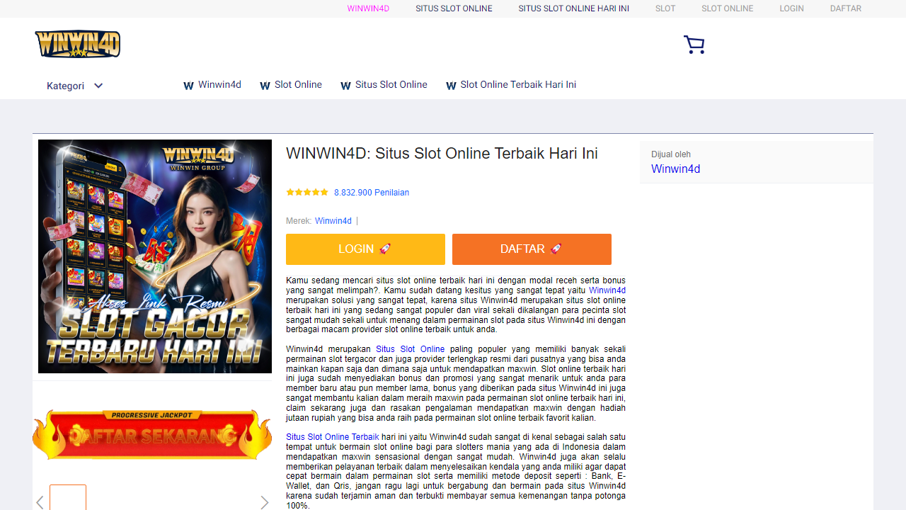 WINWIN4D: Situs Slot Online Terbaik Hari Ini