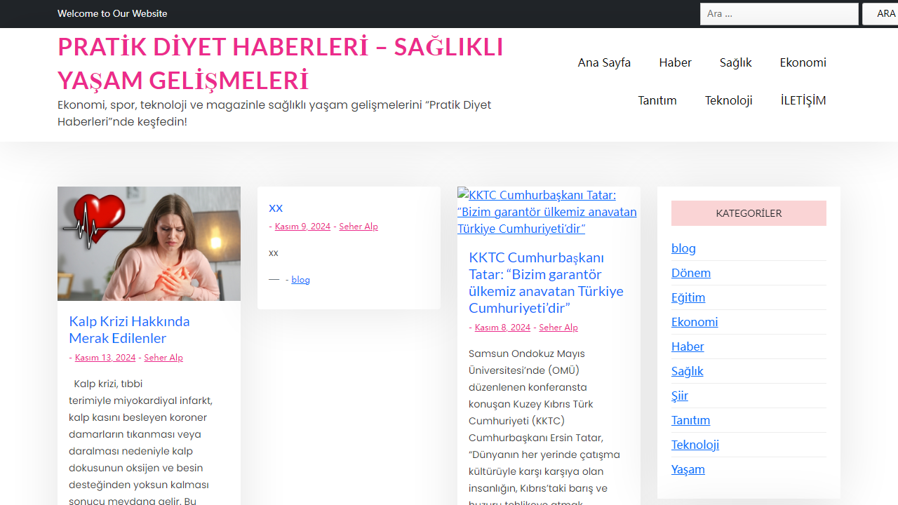 Pratik Diyet Haberleri - Sağlıklı Yaşam Gelişmeleri - Ekonomi, spor, teknoloji ve magazinle sağlıklı yaşam gelişmelerini "Pratik Diyet Haberleri"nde keşfedin!