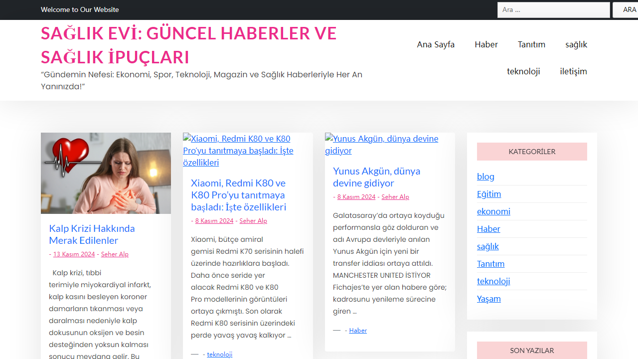 Sağlık Evi: Güncel Haberler ve Sağlık İpuçları - "Gündemin Nefesi: Ekonomi, Spor, Teknoloji, Magazin ve Sağlık Haberleriyle Her An Yanınızda!"