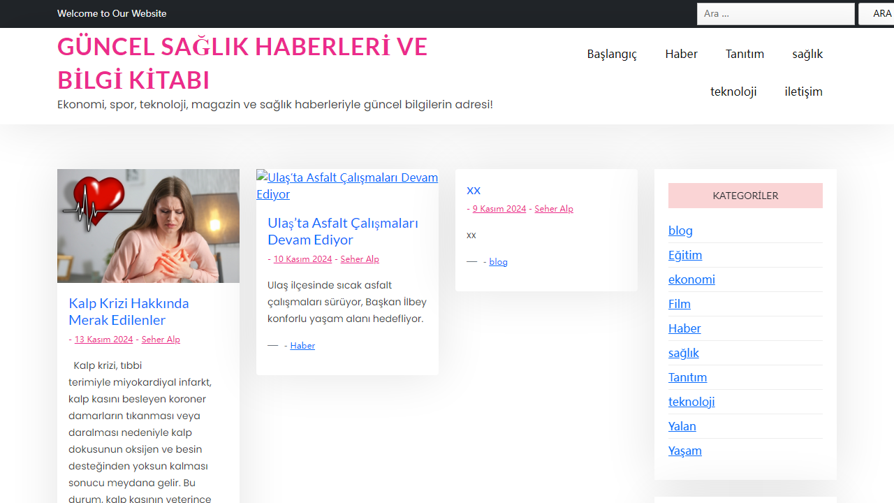 Güncel Sağlık Haberleri ve Bilgi Kitabı - Ekonomi, spor, teknoloji, magazin ve sağlık haberleriyle güncel bilgilerin adresi!