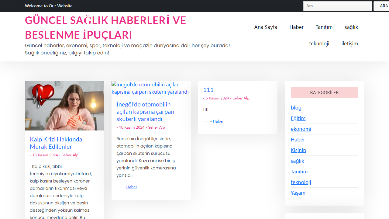 Güncel Sağlık Haberleri ve Beslenme İpuçları - Güncel haberler, ekonomi, spor, teknoloji ve magazin dünyasına dair her şey burada! Sağlık önceliğiniz, bilgiyi takip edin!