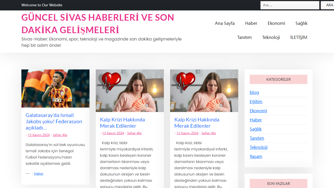 Güncel Sivas Haberleri ve Son Dakika Gelişmeleri - Sivas-Haber: Ekonomi, spor, teknoloji ve magazinde son dakika gelişmeleriyle hep bir adım önde!