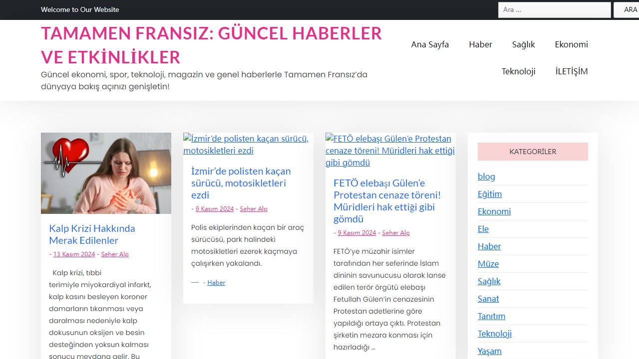 Tamamen Fransız: Güncel Haberler ve Etkinlikler - Güncel ekonomi, spor, teknoloji, magazin ve genel haberlerle Tamamen Fransız'da dünyaya bakış açınızı genişletin!