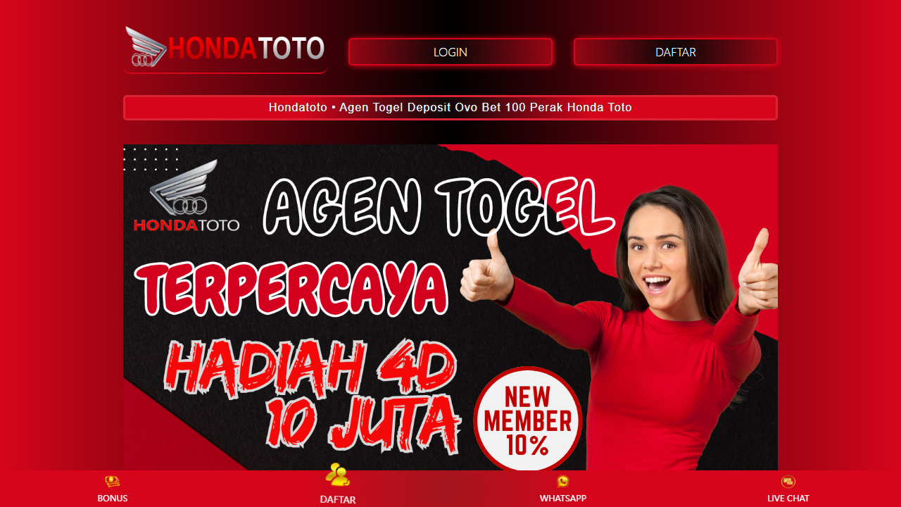 Hondatoto • Agen Togel Deposit Ovo Bet 100 Perak Honda Toto