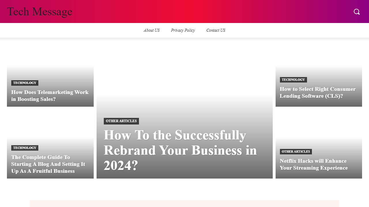 Tech Message is a Tech Blog, Discover Informative Tech News