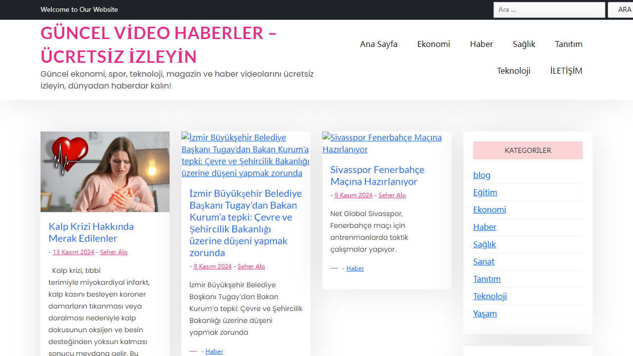 Güncel Video Haberler - Ücretsiz İzleyin - Güncel ekonomi, spor, teknoloji, magazin ve haber videolarını ücretsiz izleyin, dünyadan haberdar kalın!