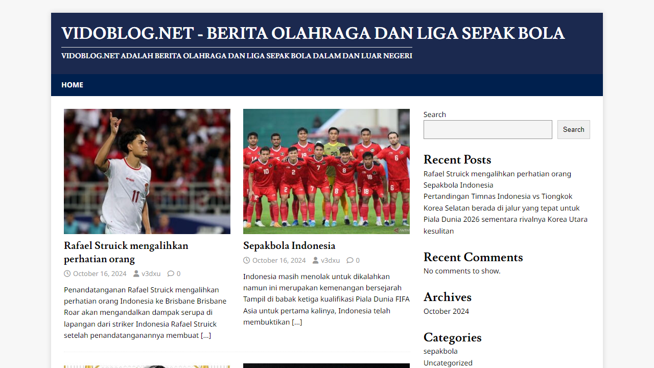 Vidoblog.net - Berita Olahraga dan Liga Sepak Bola