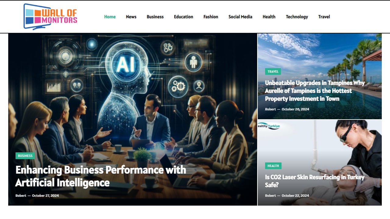 Wall Of Monitors - Web News Source Of World